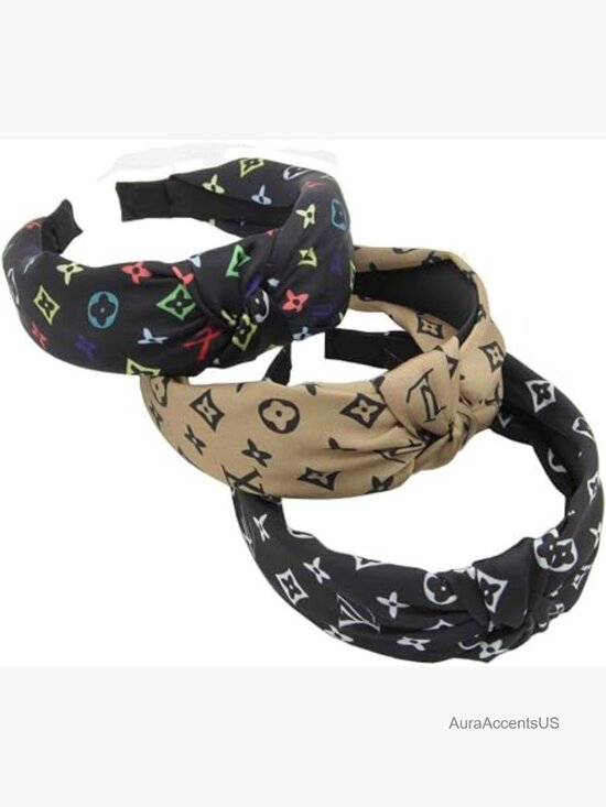 Classic Pattern 3pcs Headbands for Women Stretchy Soft Elastic
